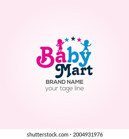Baby Mart creative logo, Brand identity logo 
