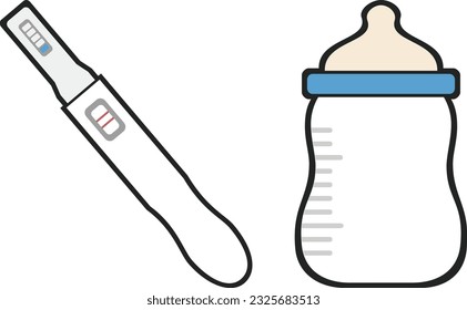 Baby and Maternity cute simple Icon Arts for mother and baby themed vector art