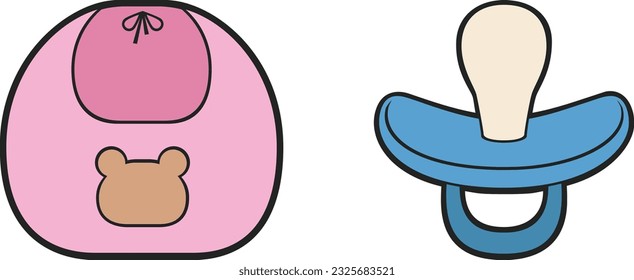 Baby and Maternity cute simple Icon Arts for mother and baby themed vector art