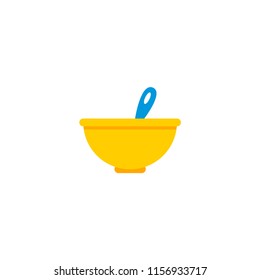 Baby meal icon flat element. Vector illustration of baby meal icon flat isolated on clean background for your web mobile app logo design.