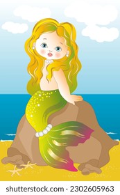 Baby mermaid rock and