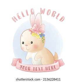 Baby milestone animals card cute little bunny baby shower