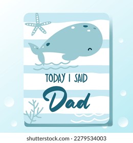 baby milestone cards set with ocean themed