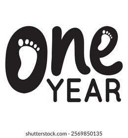 Baby Milestone Paw Traking Month svg
