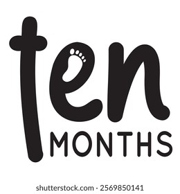 Baby Milestone Paw Traking Month