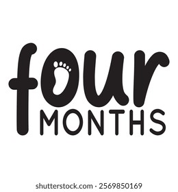 Baby Milestone Paw Traking Month