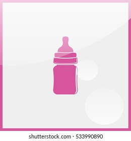 Baby milk in bottle.