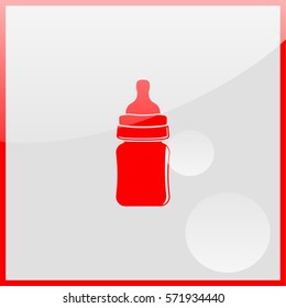 Baby milk in bottle.