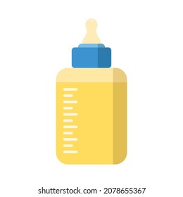 Baby Milk Bottle Flat Clipart Vector Stock Vector (Royalty Free ...