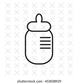 Baby milk bottle flat icon 