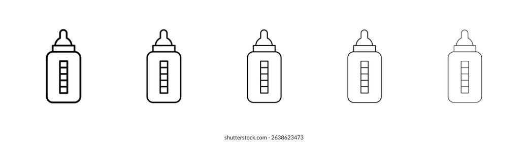 Baby milk bottle icon concept. graphic design, logo, Web, UI.