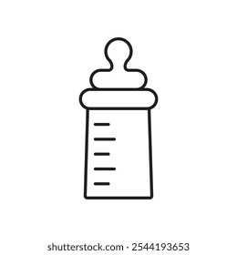 Baby milk bottle icon. isolated vector icon.
