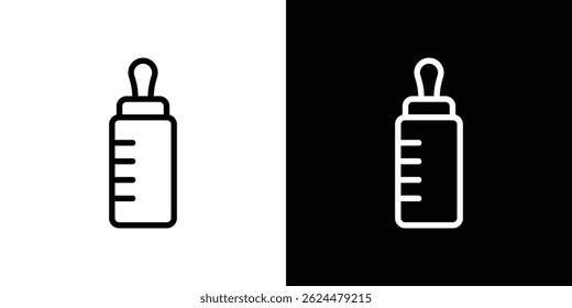 Baby milk bottle icon. Logotype vector set