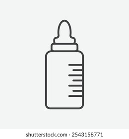 Baby milk bottle icon set. vector illustration.