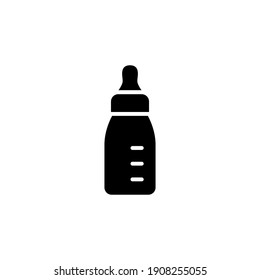 baby milk bottle icon vector glyph style design