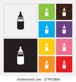 Baby milk bottle icon - Vector