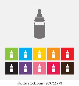 Baby milk bottle icon - Vector