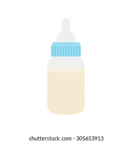 Baby Milk Bottle Icon - Vector