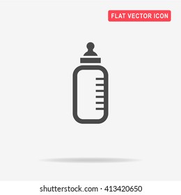 Baby milk bottle icon. Vector.