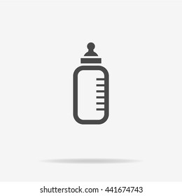 Baby milk bottle icon. Vector concept illustration for design.