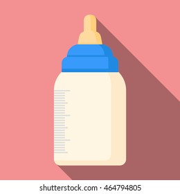 Baby milk bottle icon vector