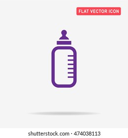 Baby milk bottle icon. Vector concept illustration for design.