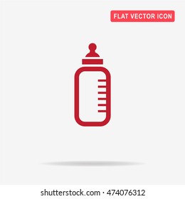 Baby milk bottle icon. Vector concept illustration for design.