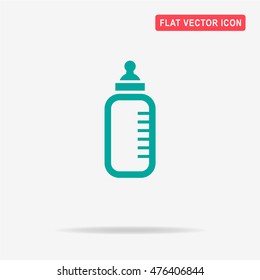 Baby milk bottle icon. Vector concept illustration for design.