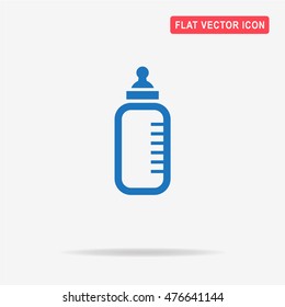 Baby milk bottle icon. Vector concept illustration for design.