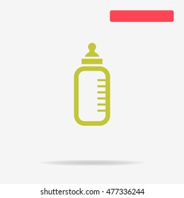 Baby milk bottle icon. Vector concept illustration for design.