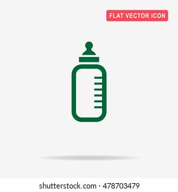 Baby milk bottle icon. Vector concept illustration for design.