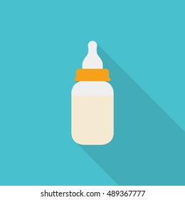 Baby milk bottle icon - Vector