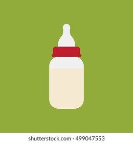 Baby milk bottle icon - Vector