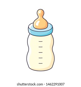 Baby milk bottle isolated vector