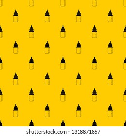 Baby milk bottle pattern seamless vector repeat geometric yellow for any design
