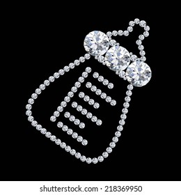 baby milk bottle . vector illustration 