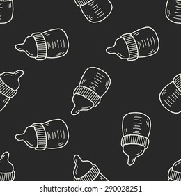 baby milk doodle seamless pattern background