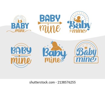 Baby Mine Printable Vector Illustration