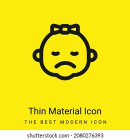 Baby minimal bright yellow material icon