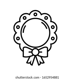 Baby mirror toy line icon, concept sign, outline vector illustration, linear symbol.