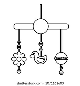 baby mobile hanging isolated icon