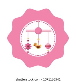 baby mobile hanging lace icon