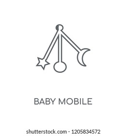 Baby Mobile Linear Icon. Baby Mobile Concept Stroke Symbol Design. Thin Graphic Elements Vector Illustration, Outline Pattern On A White Background, Eps 10.