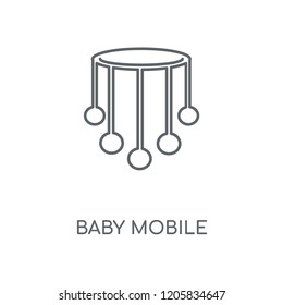 Baby Mobile Linear Icon. Baby Mobile Concept Stroke Symbol Design. Thin Graphic Elements Vector Illustration, Outline Pattern On A White Background, Eps 10.