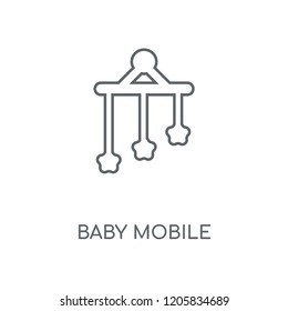 Baby Mobile Linear Icon. Baby Mobile Concept Stroke Symbol Design. Thin Graphic Elements Vector Illustration, Outline Pattern On A White Background, Eps 10.