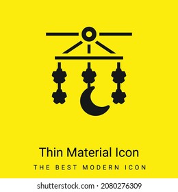 Baby Mobile minimal bright yellow material icon