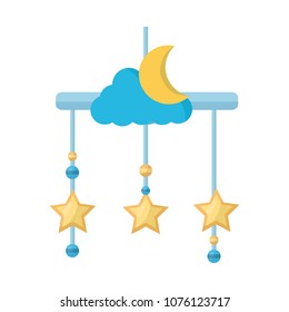 Baby Mobile Moon Stars Hanging Icon Stock Vector (Royalty Free ...