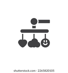 Baby mobile vector icon. filled flat sign for mobile concept and web design. Mobile for crib glyph icon. Symbol, logo illustration. Vector graphics
