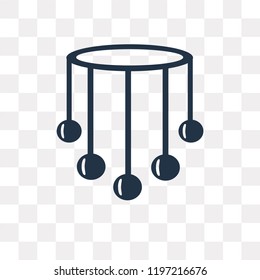 Baby mobile vector icon isolated on transparent background, Baby mobile transparency concept can be used web and mobile