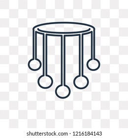 Baby mobile vector outline icon isolated on transparent background, high quality linear Baby mobile transparency concept can be used web and mobile